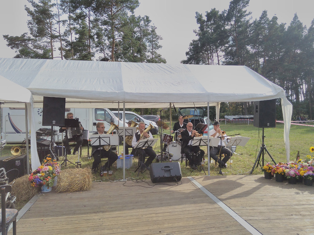 a band playing