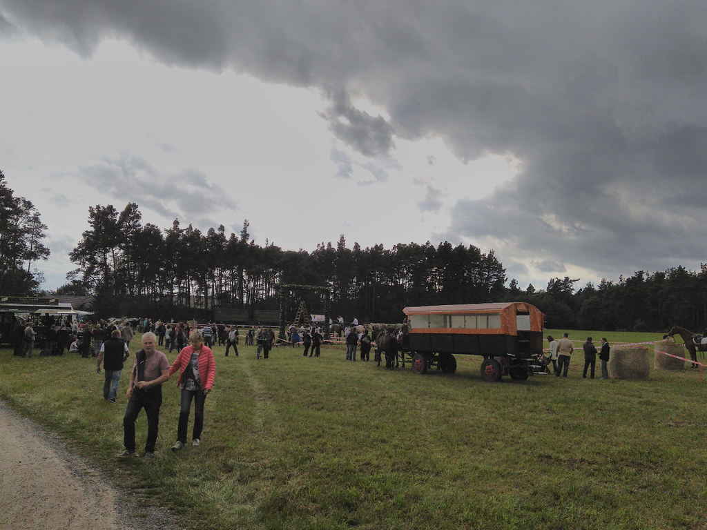 field and a wagon