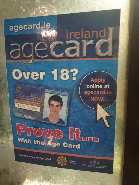 פרסומת ל-agecard באירלנד
